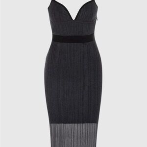 Herve Leger Elegant Black Sleeveless Dress